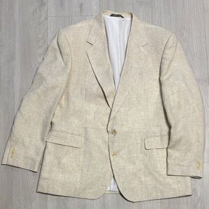 🔥BUNDLESALE Men’s 46R Haggar Cream Blazer Sports Coat Jacket